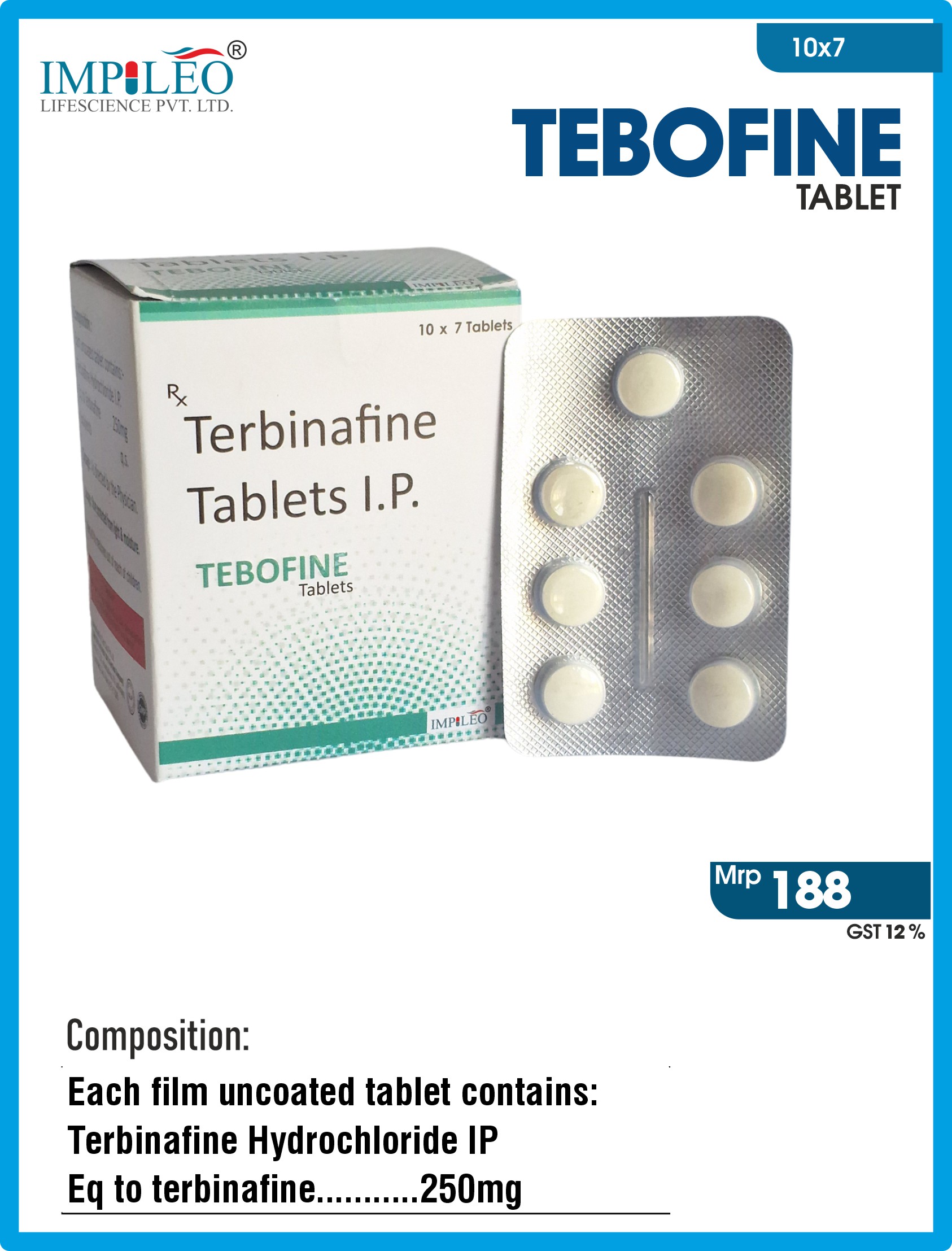 Acquire Terbinafine TEBOFINE Tablets from Leading Third Party Manufacturer in Himachal Pradesh